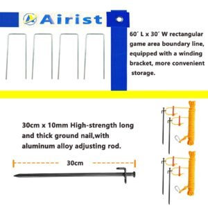 Airist Heavy Duty Volleyball Net Outdoor with Steel Anti-Sag System, Adjustable Aluminum Poles, Professional Volleyball Nets Set for Backyard and Beach, Ball and Carrying Bag (Blue) - Image 4