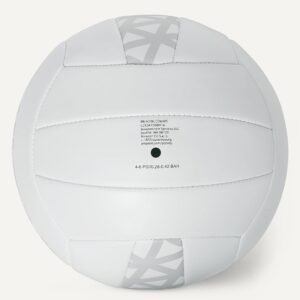 Amazon Basics Size 5 Indoor Outdoor Volleyball with Pump - PVC Leather Training Ball with Reinforced Stitching and Butyl Bladder, White and Grey - Image 4