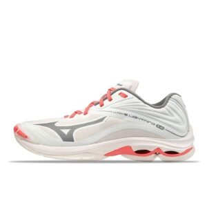 Mizuno Womens Wave Lightning Z6 Volleyball Shoe, Snowwht Qshade Coralf, 5 UK - Image 1