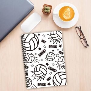 PRESSINART Volleyball Spiral Notebook A5 Hardcover 160 Pages/80 Sheets - Image 4