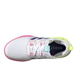 adidas Women's Crazyflight Mid Volleyball Shoe, White/Team Collegiate Purple/Flash Aqua, 4 UK - Image 4