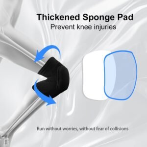 flintronic Volleyball Dance Knee Pads, Thick Sponge Work Knee Pads, Highly Elasticated Knee Pad, Anti-Slip Collision Avoidance Knee Pad for Volleyballs, Handball, Dance(M) - Image 4